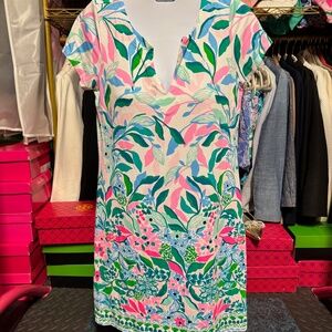 Lilly Pulitzer Sophiletta Dress - Water Lily Green Leaf Me In Paradise (Size XS)